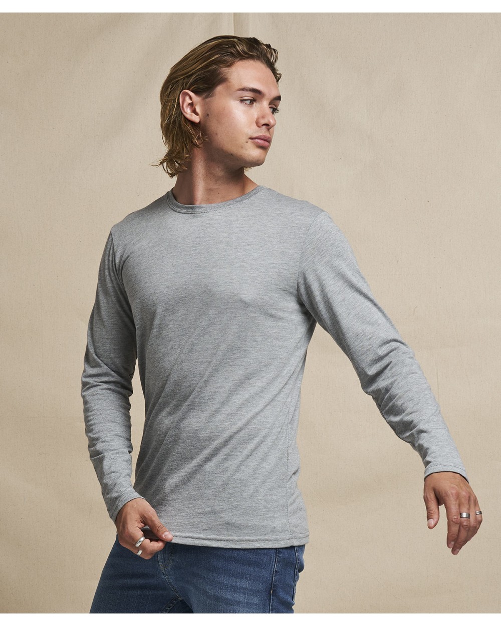 AWDIS Longsleeve Tri-Blend T T-Shirts personalisierbar