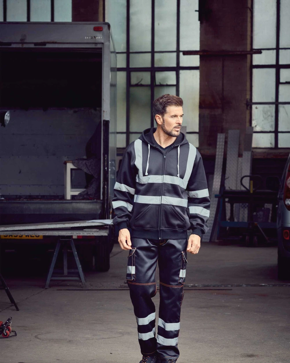 Sweaters & hoodies YOKO Veiligheidssweatervest met capuchon voor bedrukking &amp; borduring