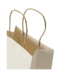Tassen & Zakken 4DO Papieren tas van 150 g/m² gerecycled papier, gemaakt van landbouwafval, met gedraaide lintgrepen ... voor bedrukking &amp; borduring