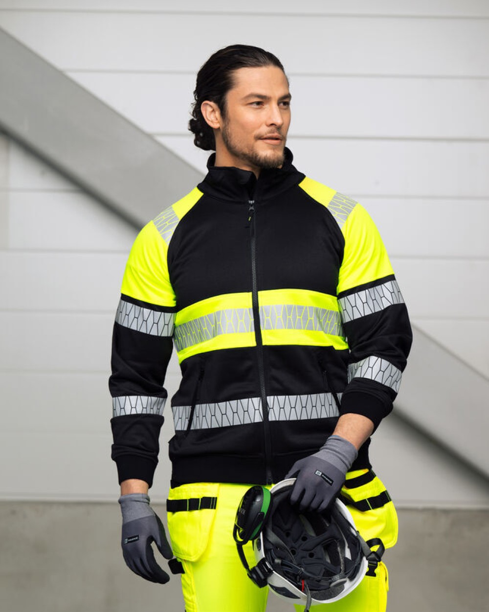 JOBMAN 2291 Hi-Vis Stretch-Bundhose mit Hängetaschen Hosen personalisierbar