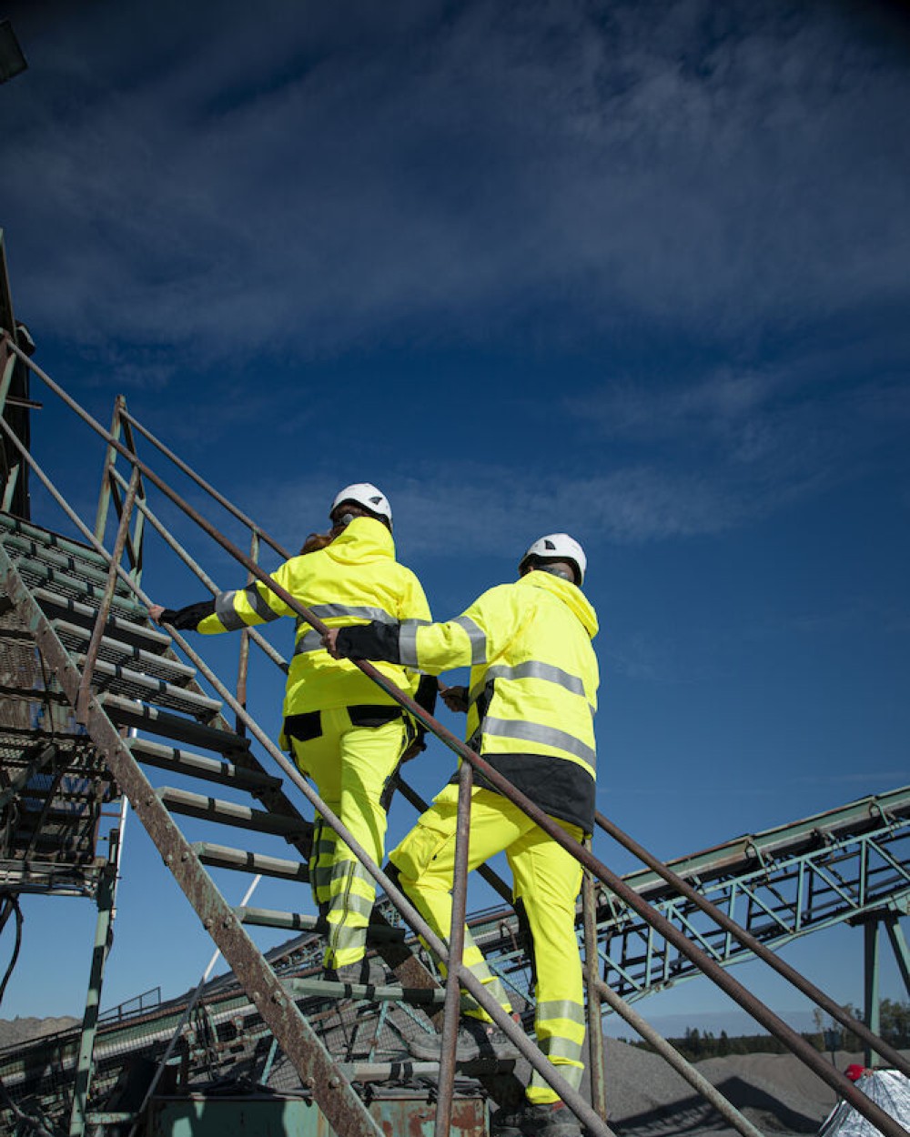Broeken PROJOB 6571 SIGNALISATIESTRETCHBROEK MET KNIEZAKKEN EN SPIJKERZAKKEN EN ISO 20471 KLASSE 2 voor bedrukking &amp; borduring