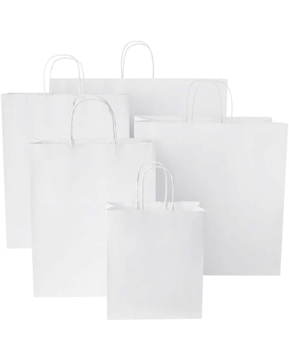 Tassen & Zakken 4DO Papieren tas 80 g/m2 gemaakt van kraftpapier met gedraaide handgrepen - 25 x 11 x 32 cm voor bedrukking &amp; borduring
