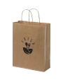 4DO Kraftpapiertasche 80 g/m² mit gedrehten Griffen – 25 × 11 × 32 cm Taschen personalisierbar