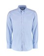 Chemises personnalisable KUSTOM KIT Slim Fit Stretch Oxford Shirt LS