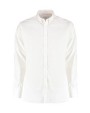 Hemden KUSTOM KIT Slim Fit Stretch Oxford Shirt LS voor bedrukking &amp; borduring
