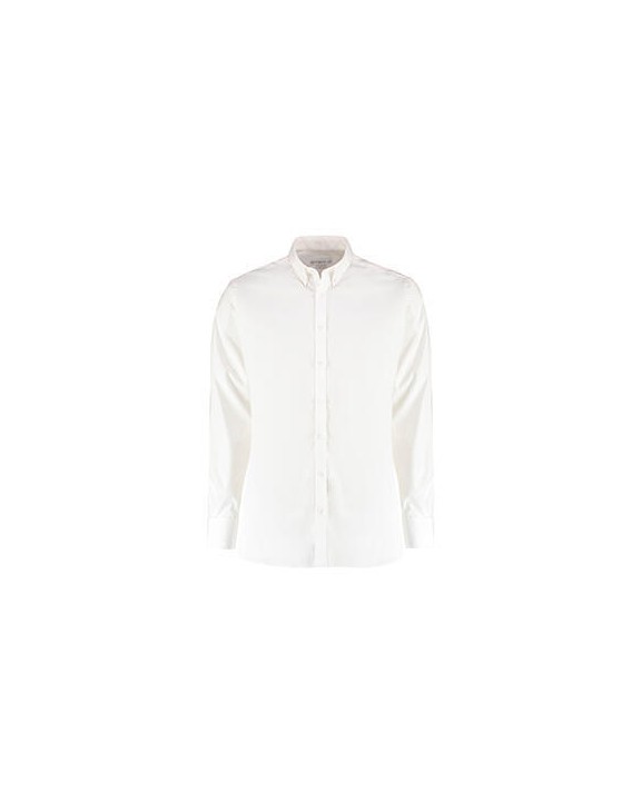 Chemises personnalisable KUSTOM KIT Slim Fit Stretch Oxford Shirt LS