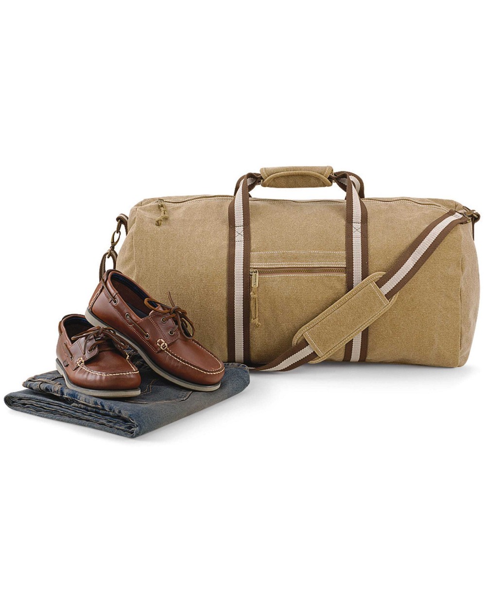 Tassen & Zakken QUADRA Vintage canvas weekendtas voor bedrukking &amp; borduring