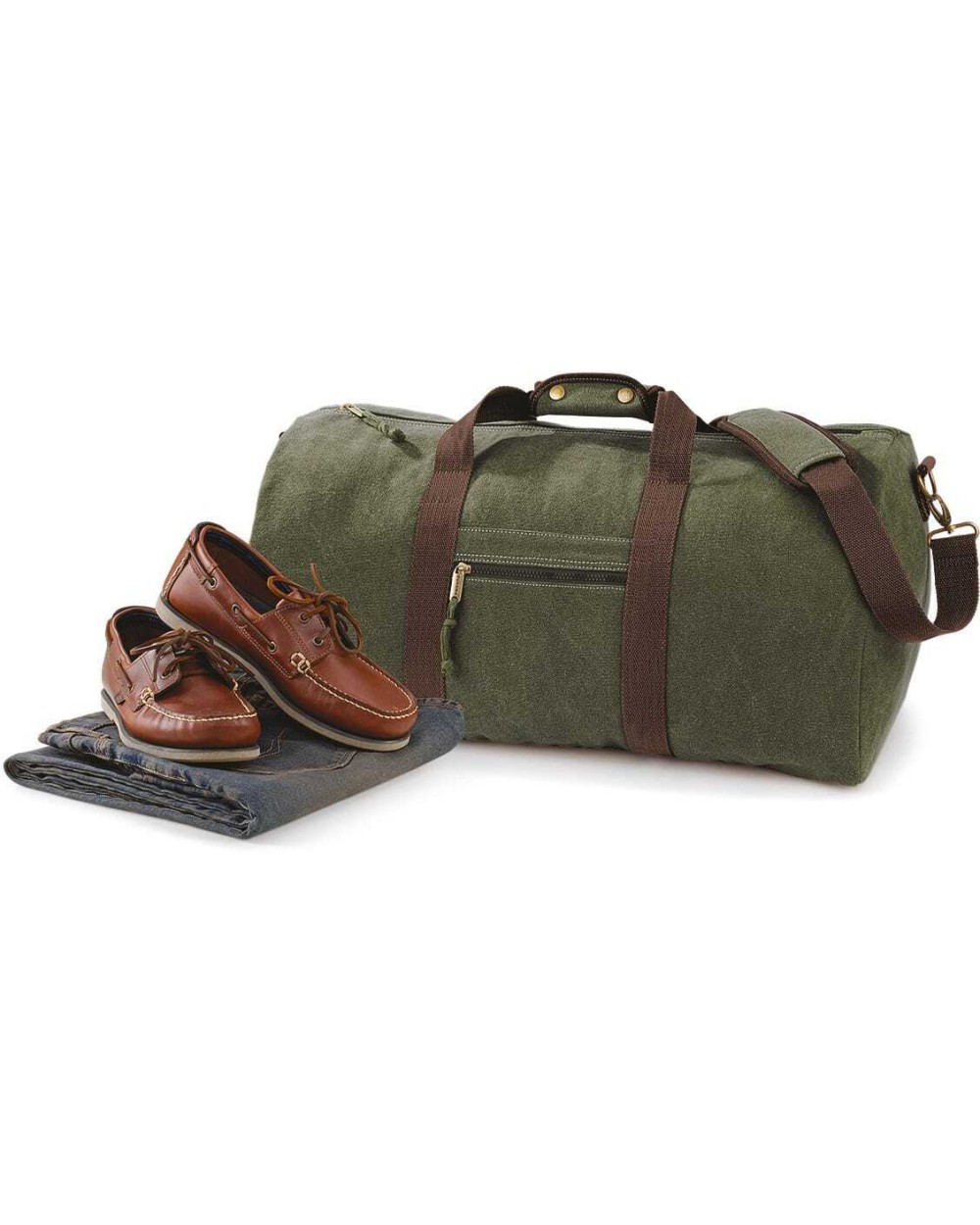 Tassen & Zakken QUADRA Vintage canvas weekendtas voor bedrukking &amp; borduring