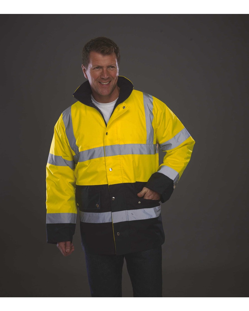 YOKO Hi-Vis Contrast Jacket Jacken personalisierbar