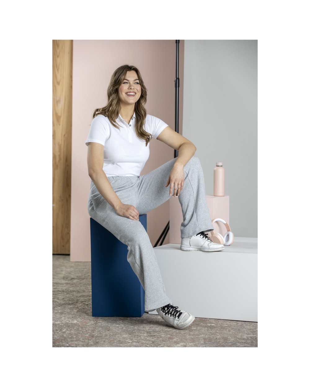 Polos personnalisable ELEVATE Polo Graphite bio manches courtes femme