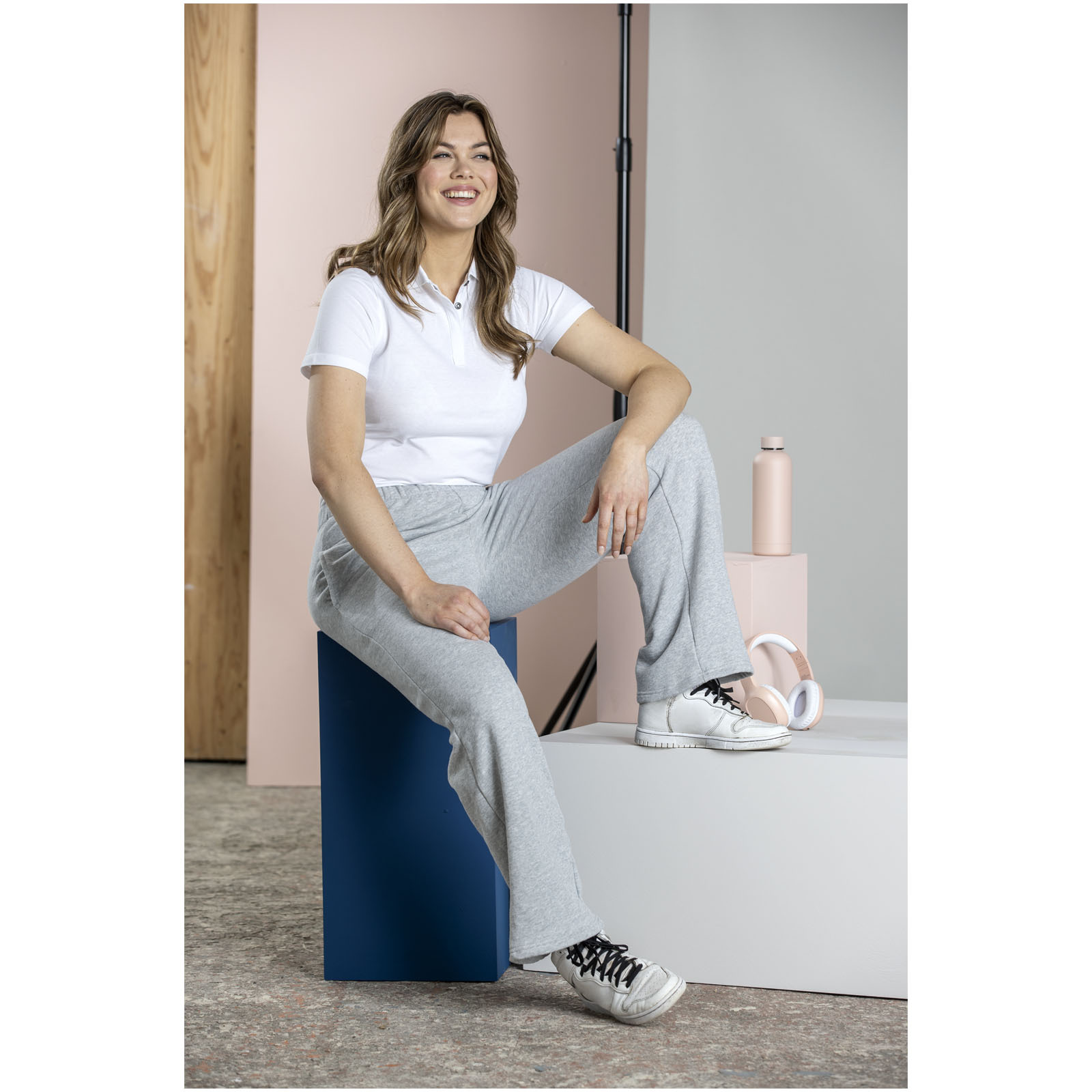 Polos personnalisable ELEVATE Polo Graphite bio manches courtes femme