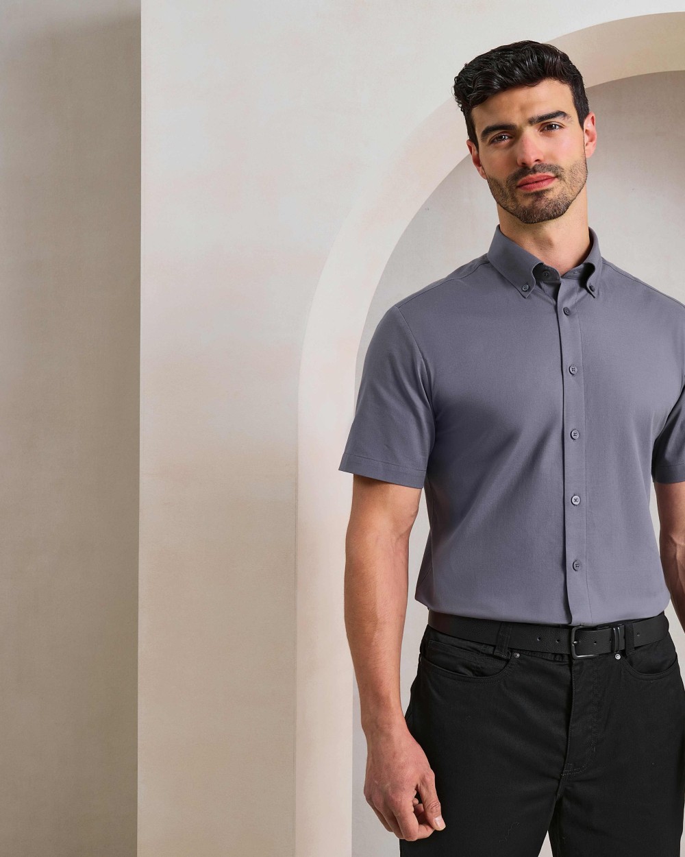 PREMIER  „Supreme“ Oxford-Herrenhemd, kurzärmelig Hemden personalisierbar