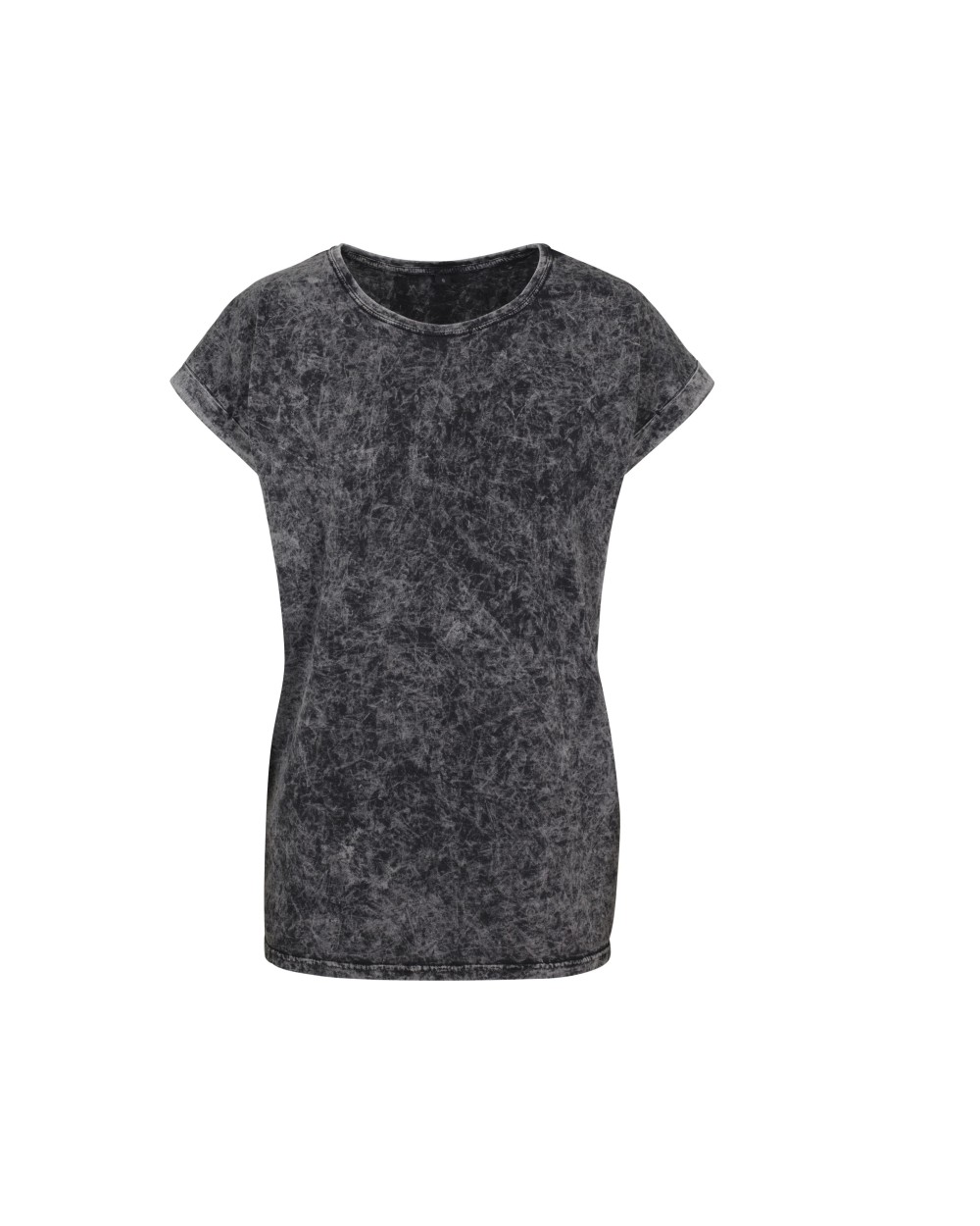 T-Shirts personnalisable BUILD YOUR BRAND LADIES ACID WASHED EXTENDED SHOULDER TEE