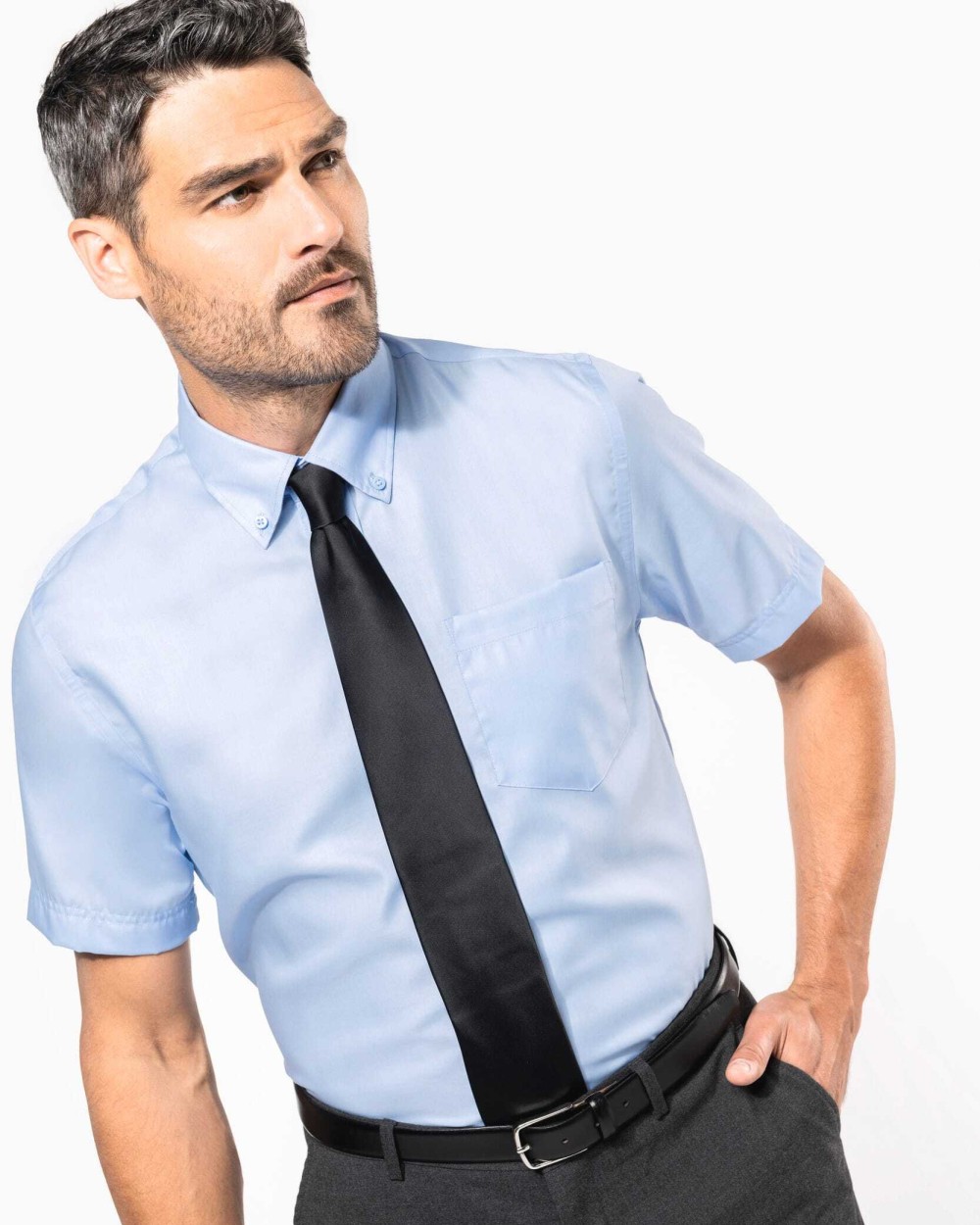 Chemises personnalisable KARIBAN Chemise micro-sergé manches courtes sans repassage