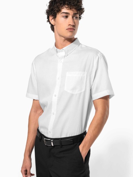 Chemises à personnaliser KARIBAN Chemise micro-sergé manches courtes sans repassage 