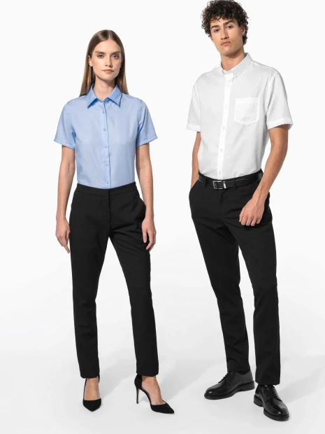 Chemises à personnaliser KARIBAN Chemise micro-sergé manches courtes sans repassage 