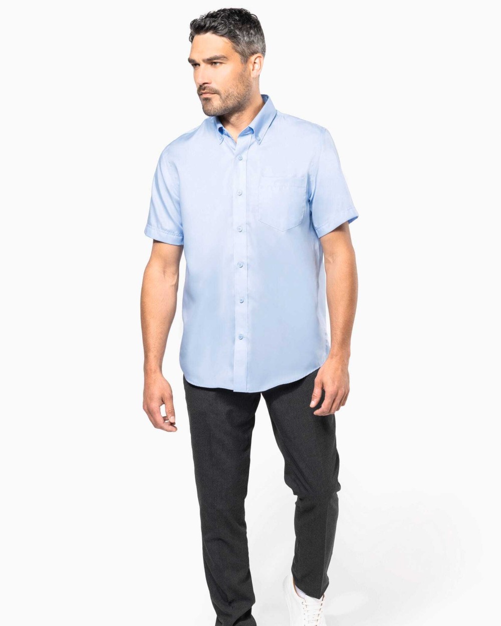 Chemises personnalisable KARIBAN Chemise micro-sergé manches courtes sans repassage
