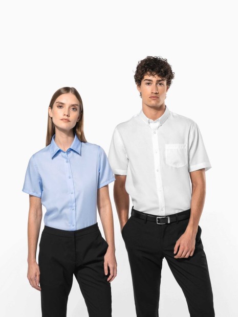 Chemises à personnaliser KARIBAN Chemise micro-sergé manches courtes sans repassage 