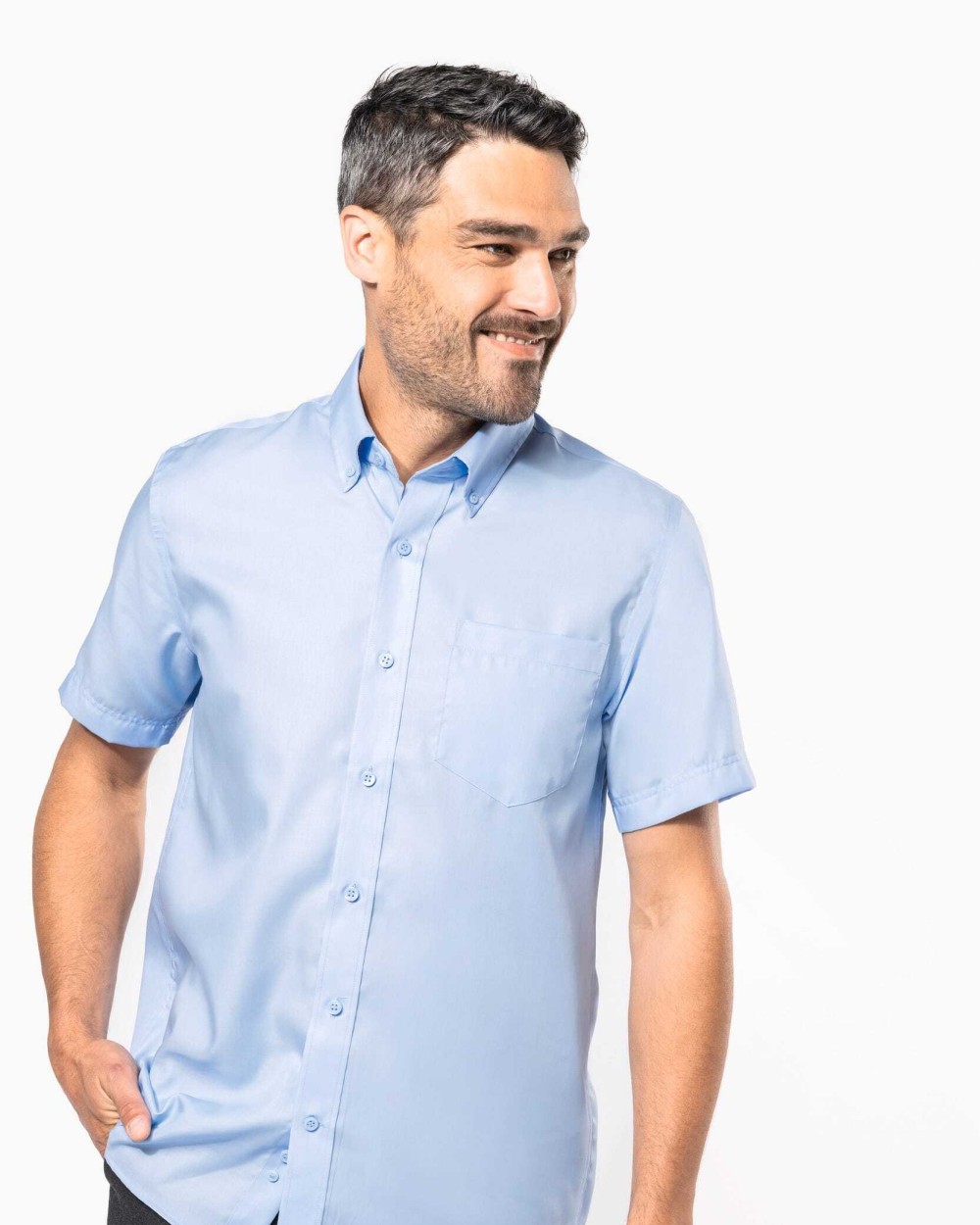 Chemises personnalisable KARIBAN Chemise micro-sergé manches courtes sans repassage