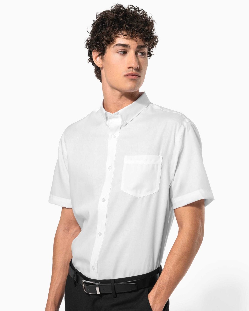 Chemises personnalisable KARIBAN Chemise micro-sergé manches courtes sans repassage