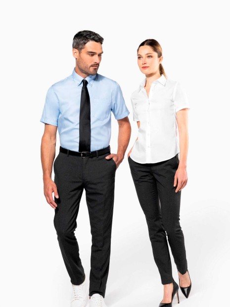 Chemises à personnaliser KARIBAN Chemise micro-sergé manches courtes sans repassage 