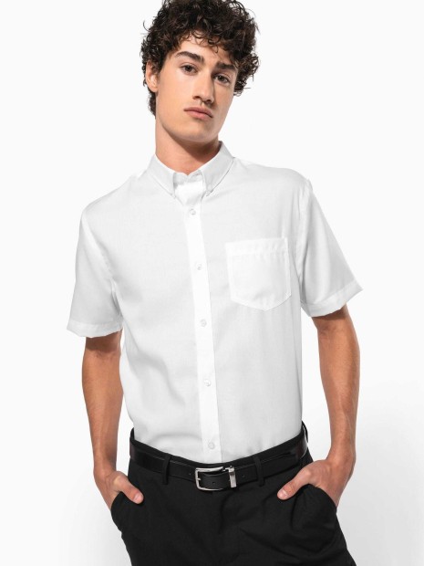 Chemises à personnaliser KARIBAN Chemise micro-sergé manches courtes sans repassage 