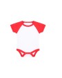 Baby artikelen LARKWOOD SHORT SLEEVED BASEBALL BODYSUIT voor bedrukking &amp; borduring