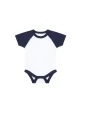 Baby artikelen LARKWOOD SHORT SLEEVED BASEBALL BODYSUIT voor bedrukking &amp; borduring