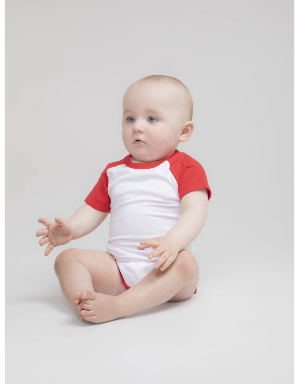 LARKWOOD ESSENTIAL SHORT SLEEVED BASEBALL BODYSUIT Baby Artikeln personalisierbar
