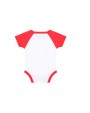 Baby artikelen LARKWOOD SHORT SLEEVED BASEBALL BODYSUIT voor bedrukking &amp; borduring