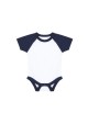 Baby artikelen LARKWOOD SHORT SLEEVED BASEBALL BODYSUIT voor bedrukking &amp; borduring
