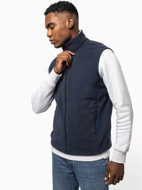 Laines polaires à personnaliser KARIBAN Bodywarmer micropolaire écoresponsable unisexe 