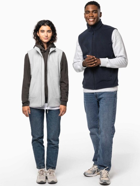 Laines polaires à personnaliser KARIBAN Bodywarmer micropolaire écoresponsable unisexe 