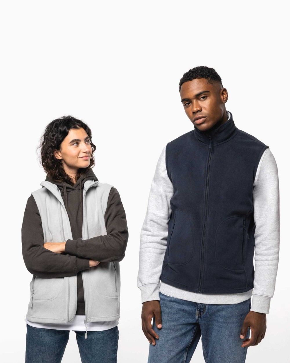 Laines polaires personnalisable KARIBAN Bodywarmer micropolaire écoresponsable unisexe