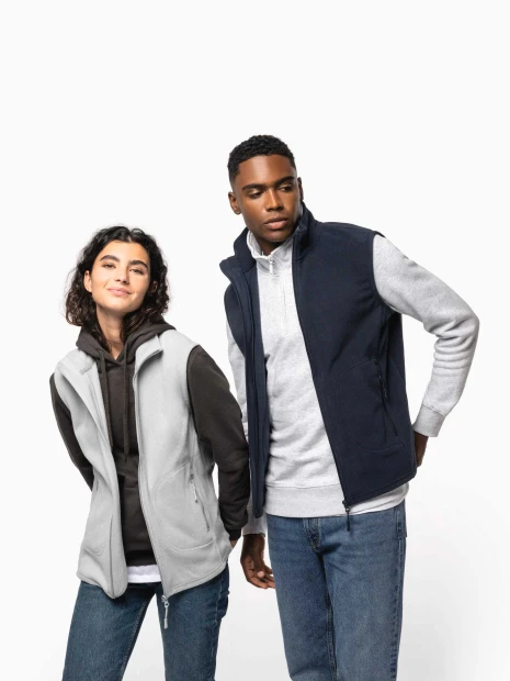 Laines polaires à personnaliser KARIBAN Bodywarmer micropolaire écoresponsable unisexe 