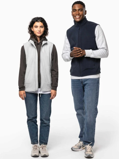 Laines polaires à personnaliser KARIBAN Bodywarmer micropolaire écoresponsable unisexe 