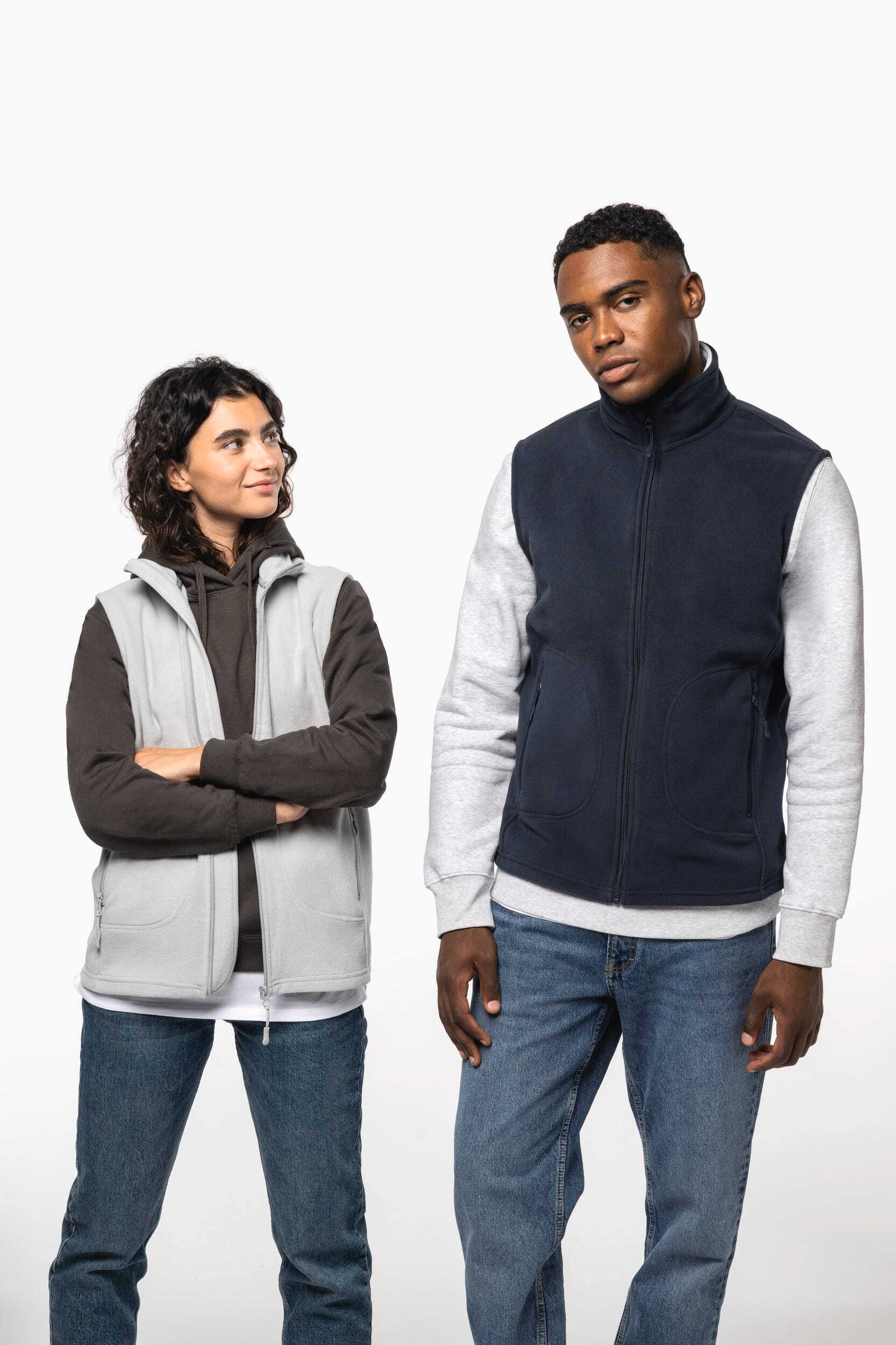 Laines polaires personnalisable KARIBAN Bodywarmer micropolaire écoresponsable unisexe