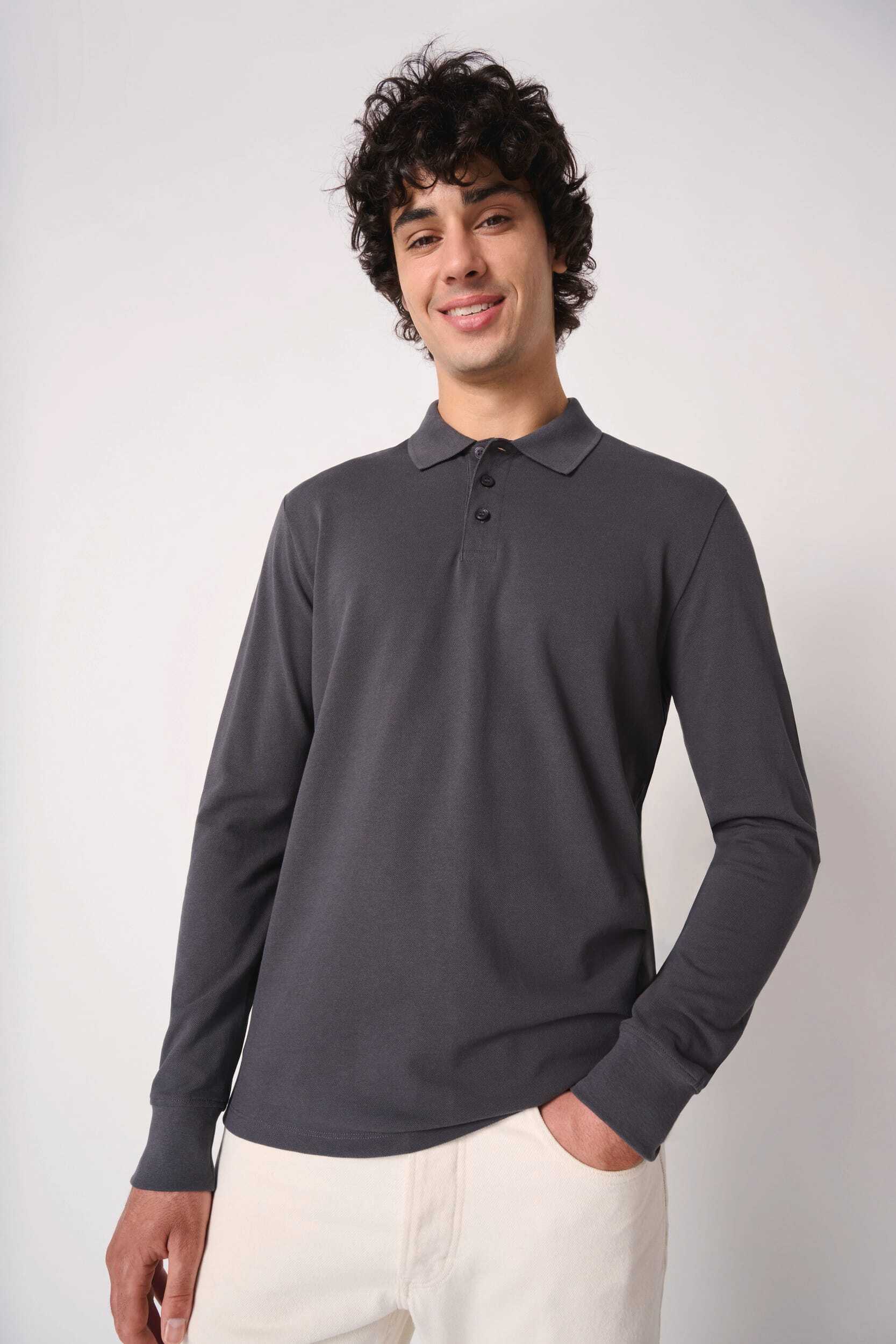 Polos personnalisable IDEAL BASIC BRAND Polo piqué LSL homme