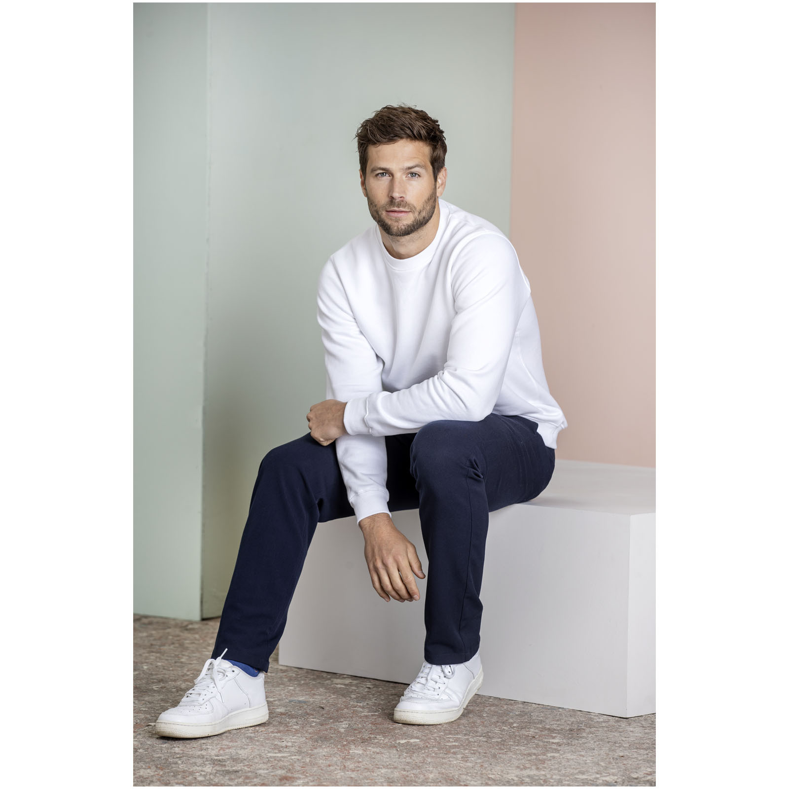 ELEVATE Jasper Pullover mit Rundhalsausschnitt aus Bio-Material für Herren Sweatshirts personalisierbar