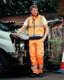 YOKO Hi-vis polycotton cargo trousers with kneepad pockets (HV018T/3M) Hosen personalisierbar