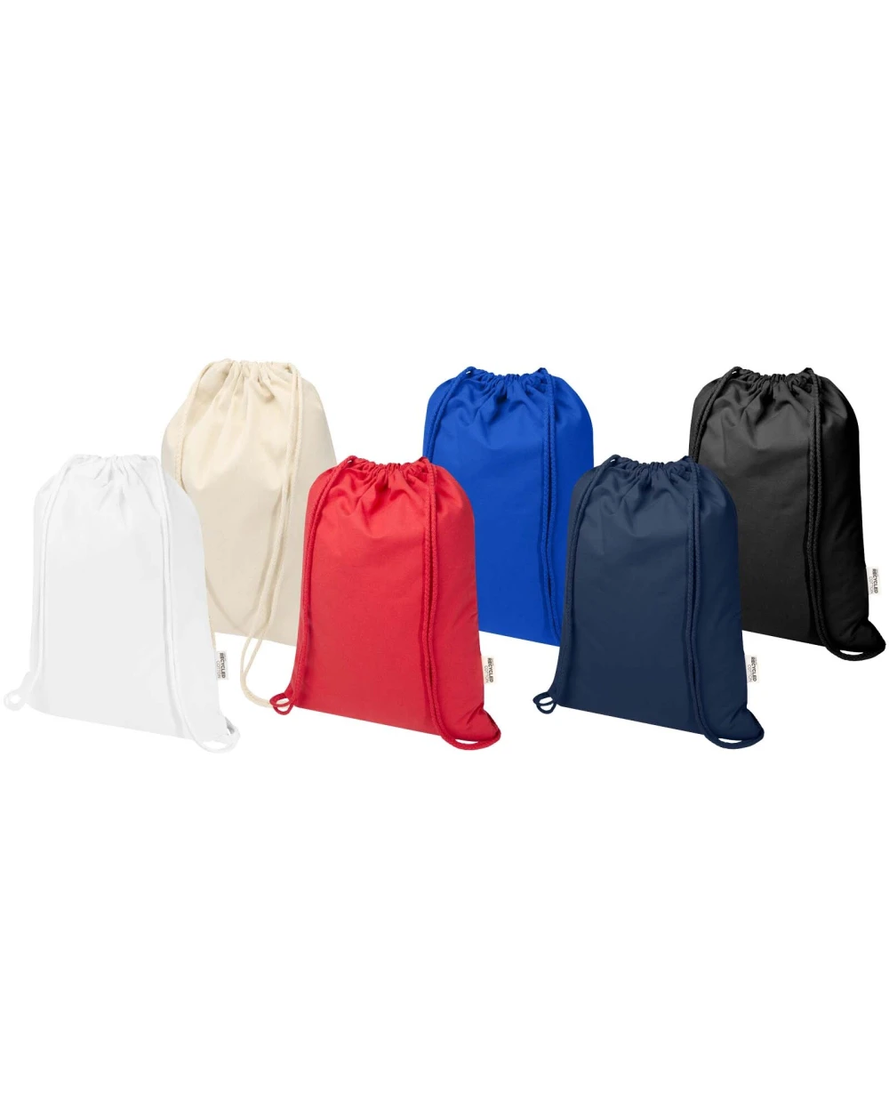 Tassen & Zakken 4DO Peru Blend 180 g/m² GRS gerecycleerde katoenen trekkoordtas 5L voor bedrukking &amp; borduring