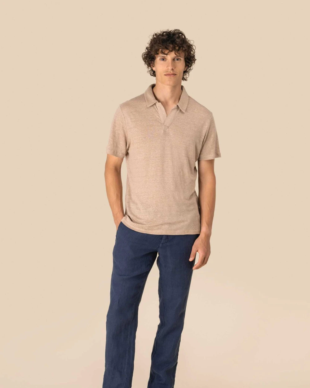 Polos personnalisable SPASSO Polo en lin homme