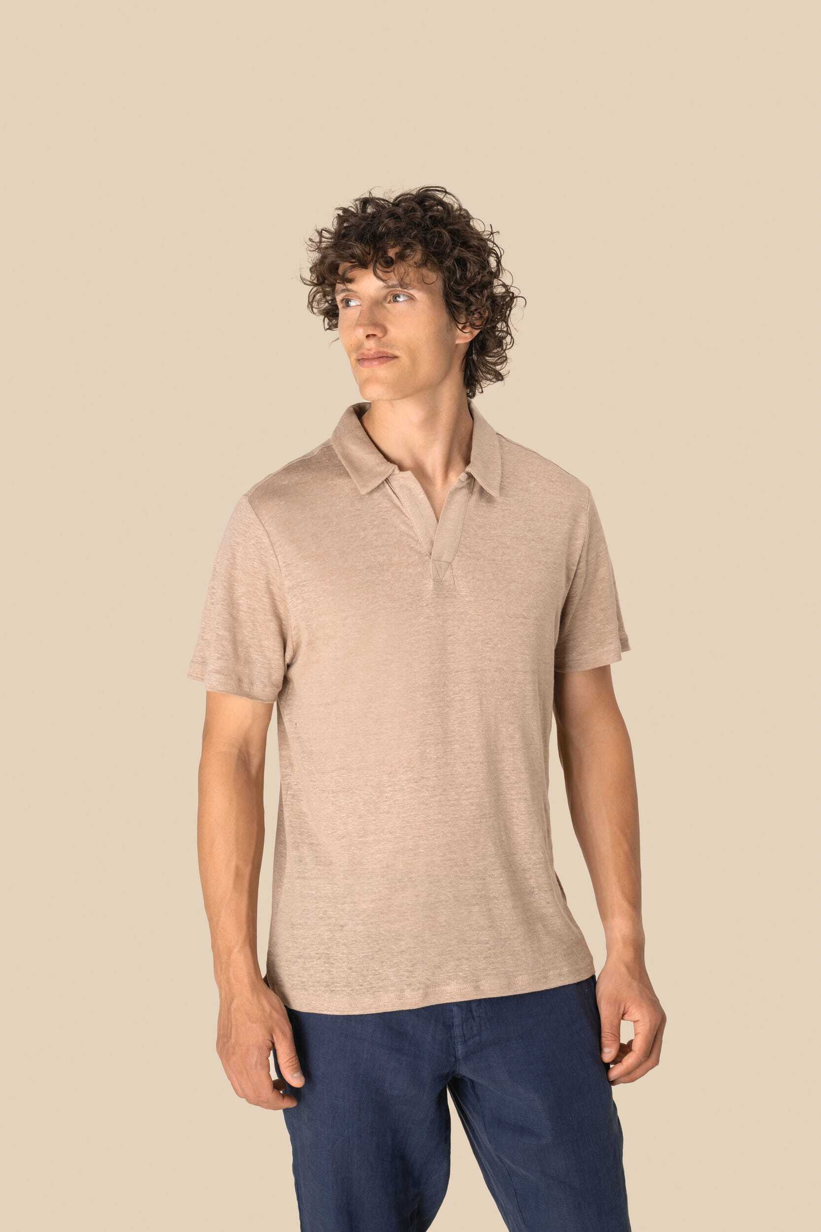 Polos personnalisable SPASSO Polo en lin homme