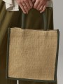 Tote bags à personnaliser WESTFORDMILL NATURAL STARCHED JUTE MIDI TOTE 