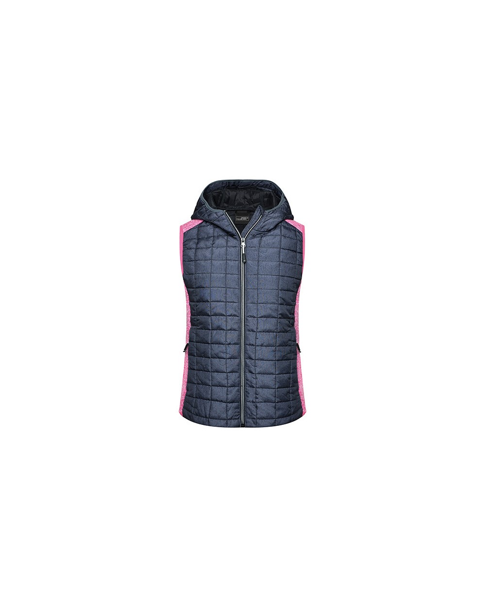 Jassen JAMES & NICHOLSON Ladies' Knitted Hybrid Vest voor bedrukking &amp; borduring