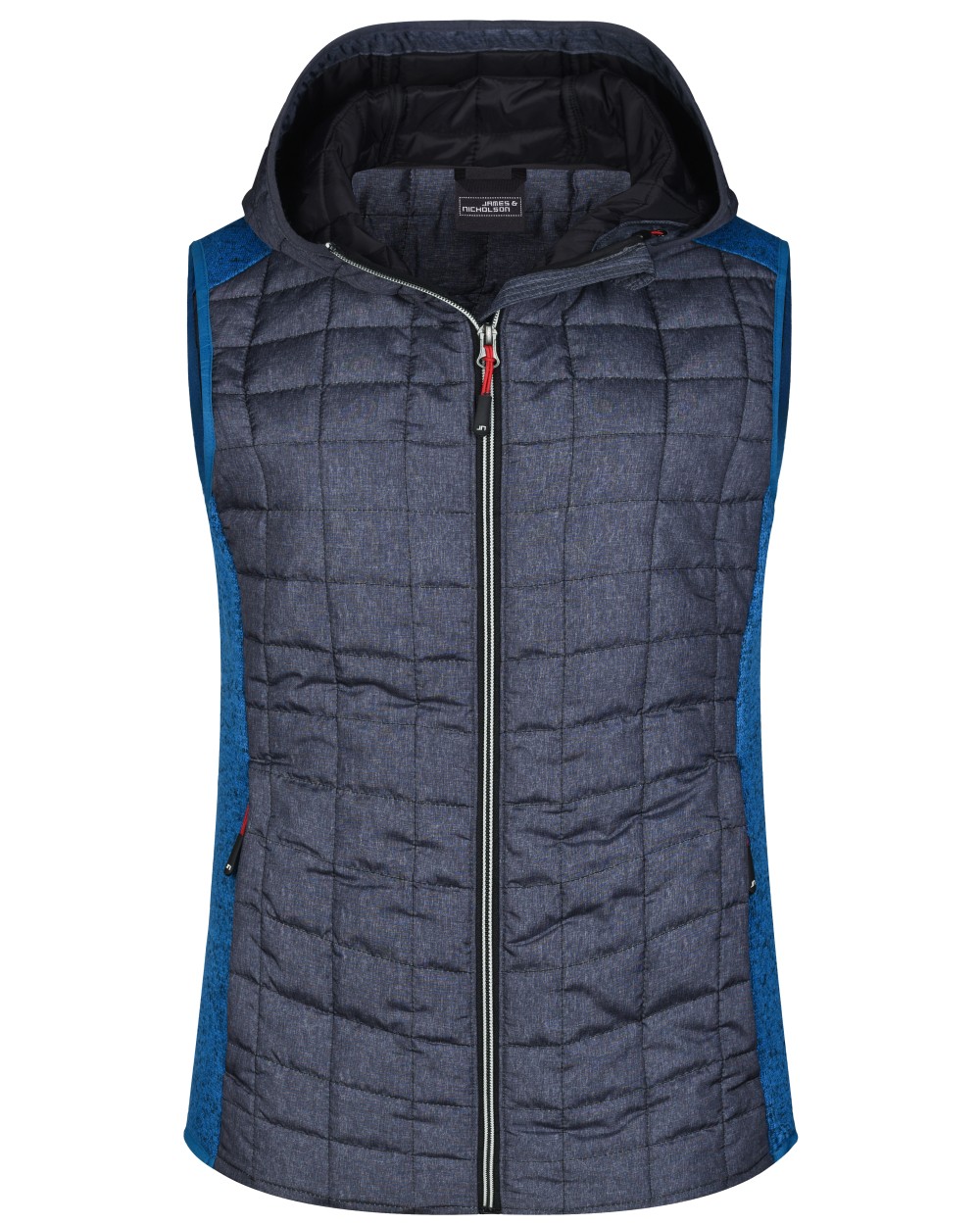 Jassen JAMES & NICHOLSON Ladies' Knitted Hybrid Vest voor bedrukking &amp; borduring