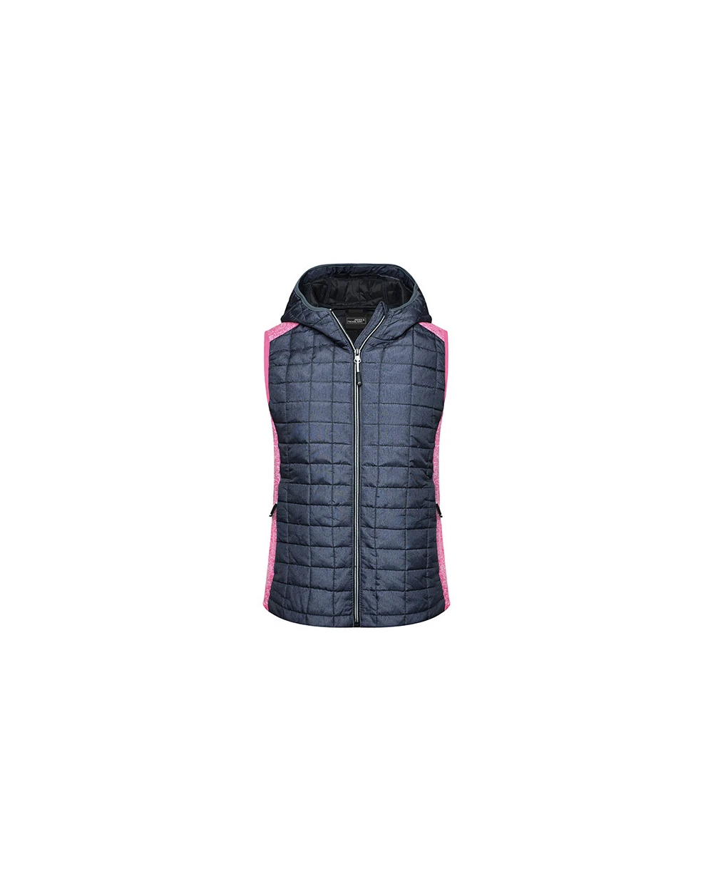 Jassen JAMES & NICHOLSON Ladies' Knitted Hybrid Vest voor bedrukking &amp; borduring