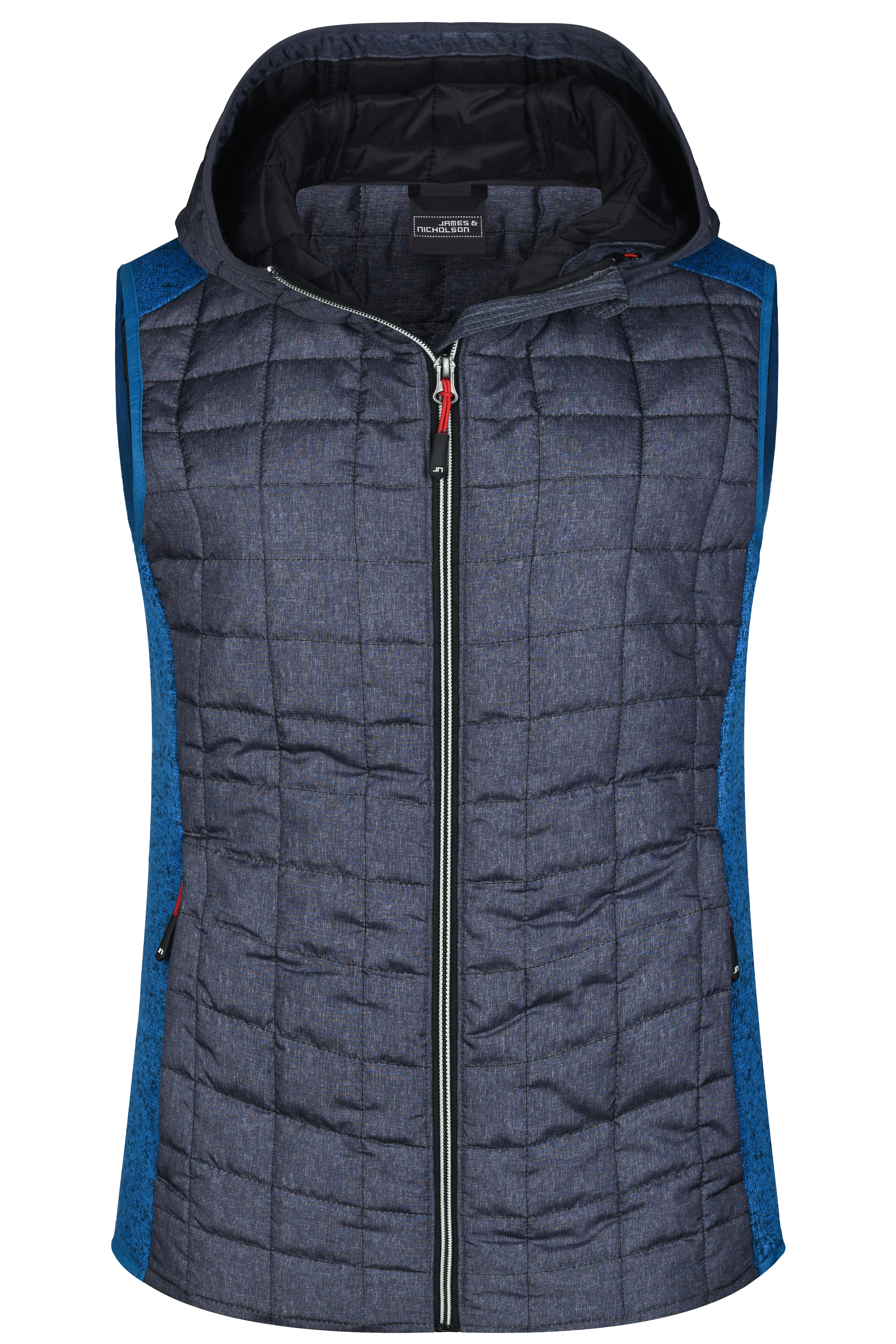 Jassen JAMES & NICHOLSON Ladies' Knitted Hybrid Vest voor bedrukking &amp; borduring