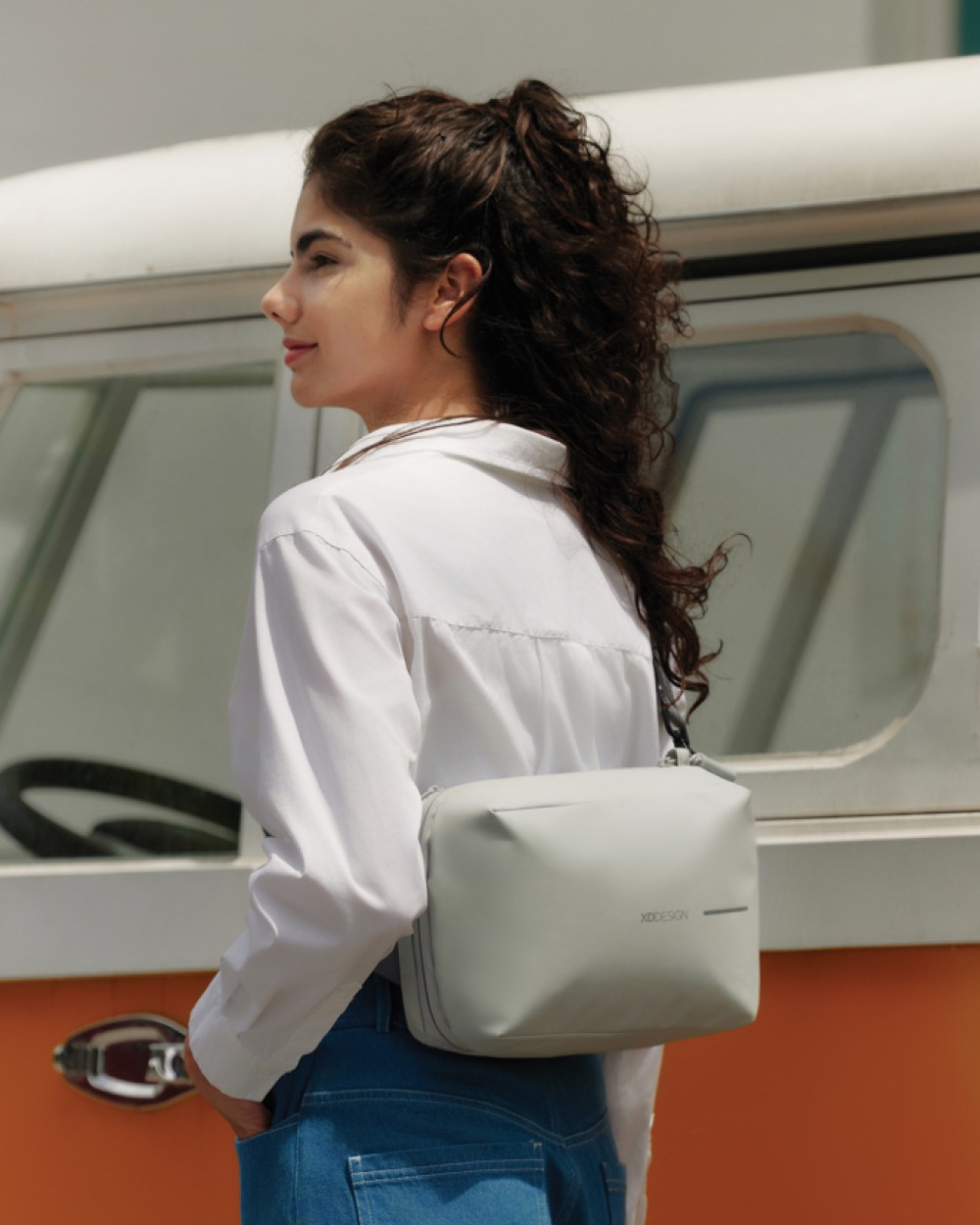 Tassen & Zakken 4DO Urban waterbestendige sling bag voor bedrukking &amp; borduring