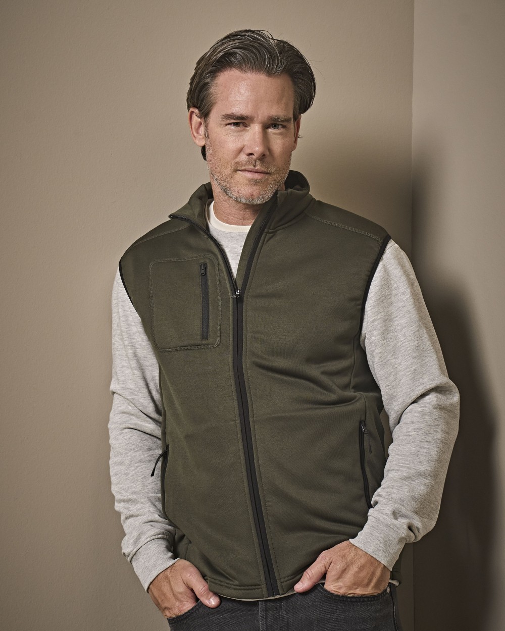 TEE JAYS STRETCH FLEECE BODYWARMER Polar Fleeces personalisierbar